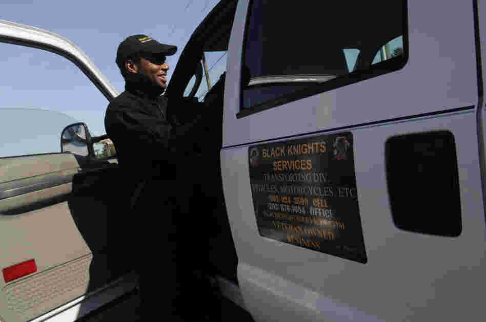 Edward Young, whose automotive transport business is based in Milford, Conn., arrives to pick up a car to be delivered to Pennsylvania from the Valenti auto dealership in Watertown, Conn. Edward Young, whose automotive transport business is based in Milford, Conn., arrives to pick up a car to be delivered to Pennsylvania from the Valenti auto dealership in Watertown, Conn.