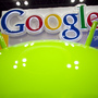 A sign for Google is displayed behind the Google android robot, at the National Retail Federation in New York. Google is planning to roll out a new privacy policy Thursday. A sign for Google is displayed behind the Google android robot, at the National Retail Federation in New York. Google is planning to roll out a new privacy policy Thursday.