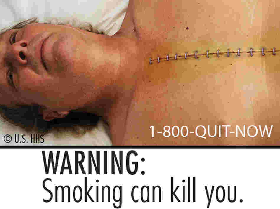 One of the cigarette labels a federal judge says goes too far.
