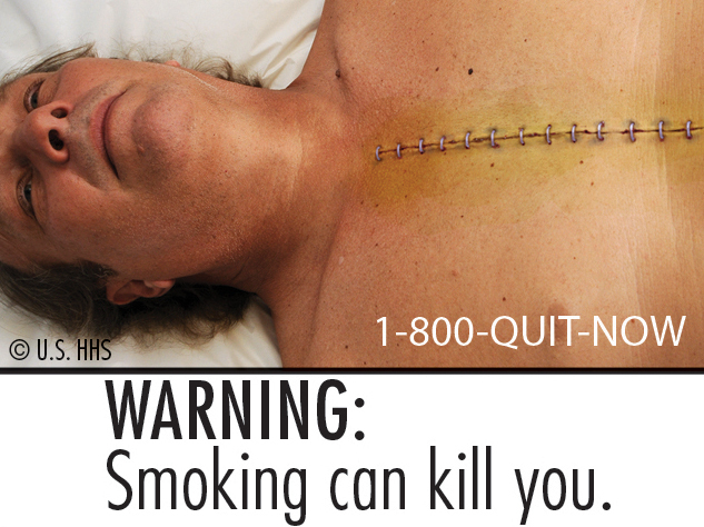 One of the cigarette labels a federal judge says goes too far.