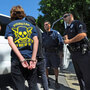 Los Angeles Police Department officers detain students in 2010 during a sweep for truants in the San Pedro neighborhood. Los Angeles Police Department officers detain students in 2010 during a sweep for truants in the San Pedro neighborhood.