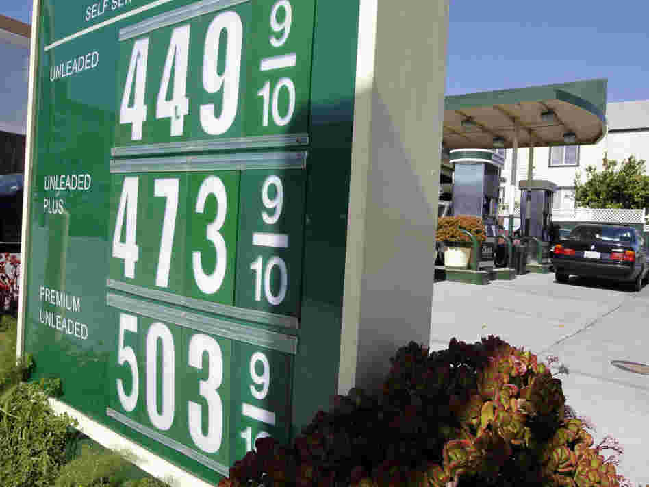 Gas prices at a station in South San Francisco, Calif., Wednesday, Feb. 22, 2012. 