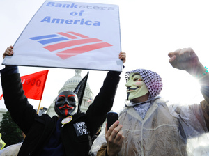 Occupy D.C. protesters chant slogans against Bank of America during a Jan. 17 demonstration in front of the U.S. Capitol. Occupy D.C. protesters chant slogans against Bank of America during a Jan. 17 demonstration in front of the U.S. Capitol.