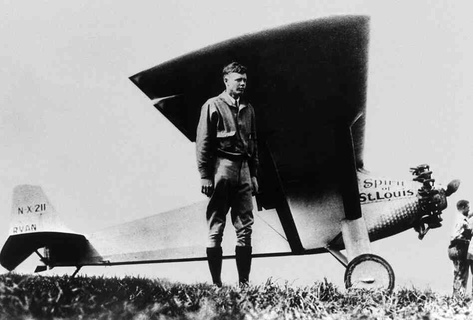 Charles Lindbergh, looking entirely relaxed after having achieved the first solo nonstop transatlantic flight. 