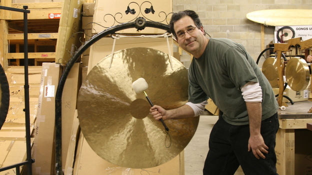 Comedy writer Andrew Borakove left California for Lincoln, Neb., to sell gongs.
