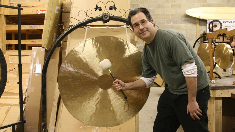 Comedy writer Andrew Borakove left California for Lincoln, Neb., to sell gongs.