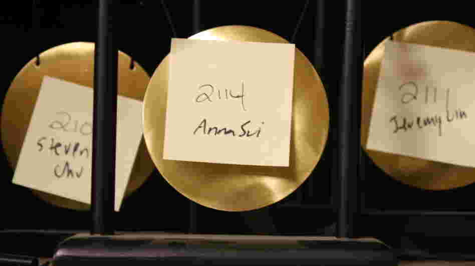 This set of desktop gongs honors prominent Chinese Americans. Small gongs are popular, Borakove says, for workplaces and corporate events. 