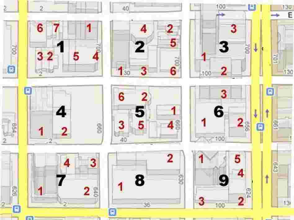 Japan map house numbers