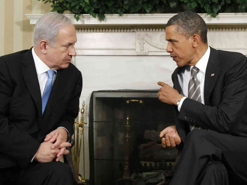 President Obama in the Oval Office with Israel's Prime Minister Benjamin Netanyahu, May 2011. 