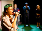 Amber Gray sings in Mission Drift. Amber Gray sings in Mission Drift.