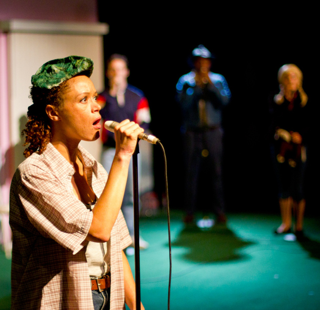 Amber Gray sings in Mission Drift. 