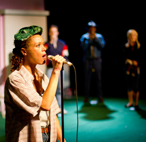 Amber Gray sings in Mission Drift. Amber Gray sings in Mission Drift.