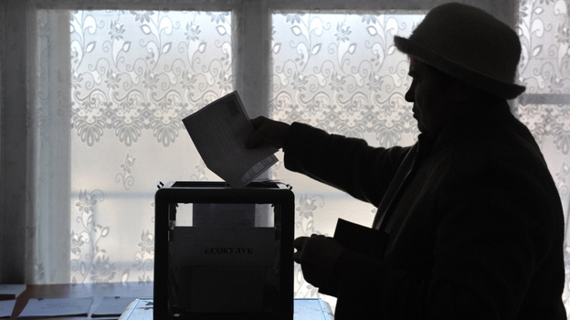 There were widespread allegations of fraud in Russia's parliamentary polls in December. In advance of Russia's presidential election Sunday, Russian citizens abroad have been allowed to vote early. This woman casts a ballot in Kyrgyzstan on Feb. 26. There were widespread allegations of fraud in Russia's parliamentary polls in December. In advance of Russia's presidential election Sunday, Russian citizens abroad have been allowed to vote early. This woman casts a ballot in Kyrgyzstan on Feb. 26.