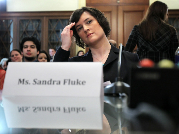 Sandra Fluke, a third-year law student at Georgetown University, waits to testify before the House Democratic Steering and Policy Committee on Feb. 23.