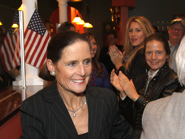 This Nov. 4, 2008, file photo shows Republican Rep. Jean Schmidt being congratulated by supporters in Loveland, Ohio. Schmidt is up against three other Republicans in the March 6 primary.