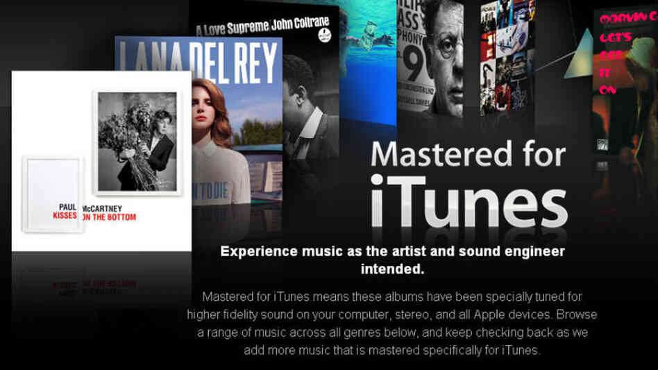 Apple's 'Mastered for iTunes' store.