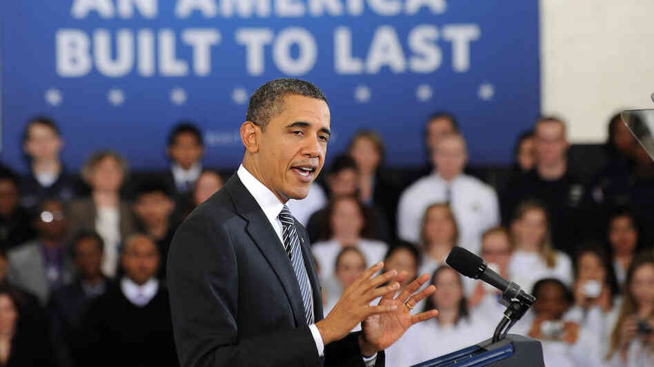 President Barack Obama speaks to students at Northern Virginia Community College in Annandale, Virginia, on February 13, 2012. Obama's campaign is ramping up efforts in Virginia in what is sure to be a battleground state in the general election.