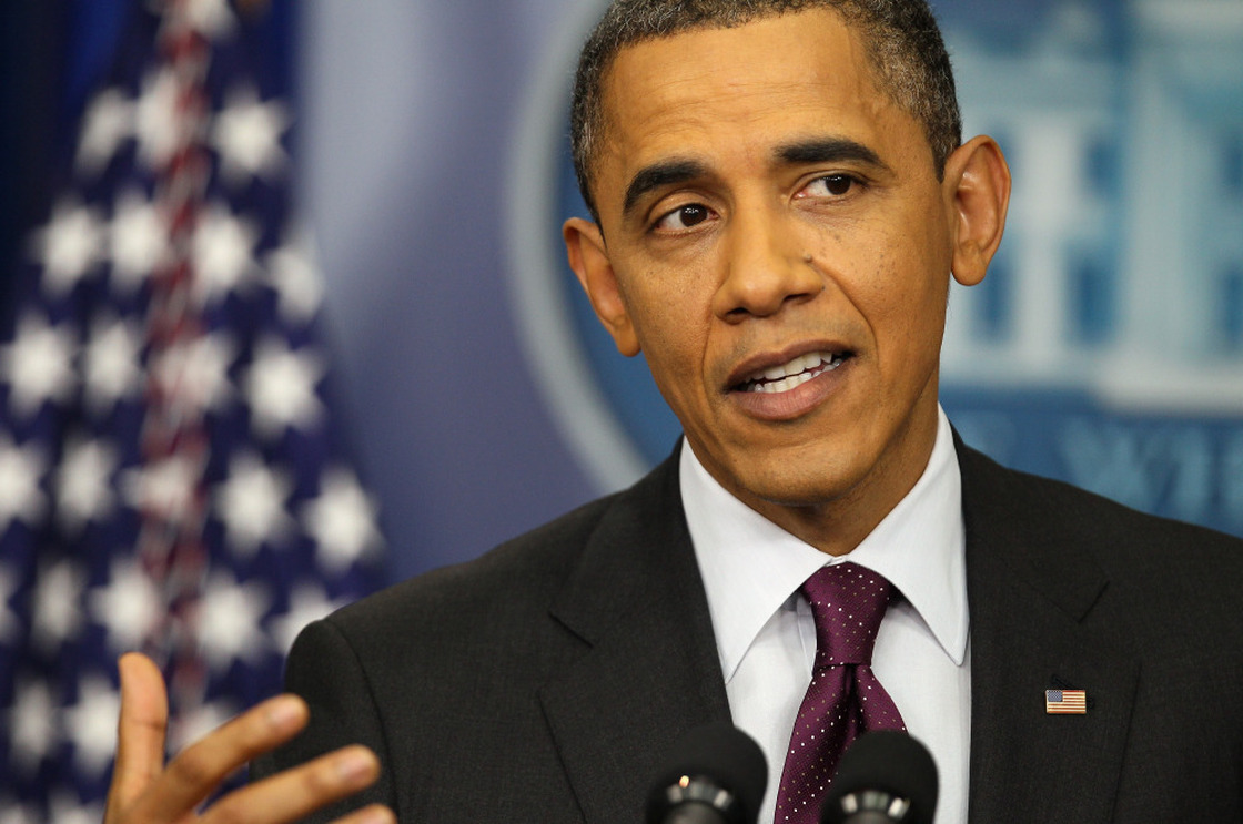 President Obama speaks during a news conference in the Brady Press Briefing Room of the White House on Tuesday.