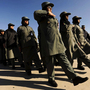 Afghan female police officers march at the Police Training Center on the outskirts of Herat province in western Afghanistan on Dec. 8. Afghan female police officers march at the Police Training Center on the outskirts of Herat province in western Afghanistan on Dec. 8.