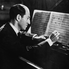 George Gershwin making alterations to the score for 'Porgy and Bess'. George Gershwin making alterations to the score for 'Porgy and Bess'.