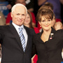 Ed Harris as John McCain and Julianne Moore as Sarah Palin in the HBO film Game Change. Ed Harris as John McCain and Julianne Moore as Sarah Palin in the HBO film Game Change.