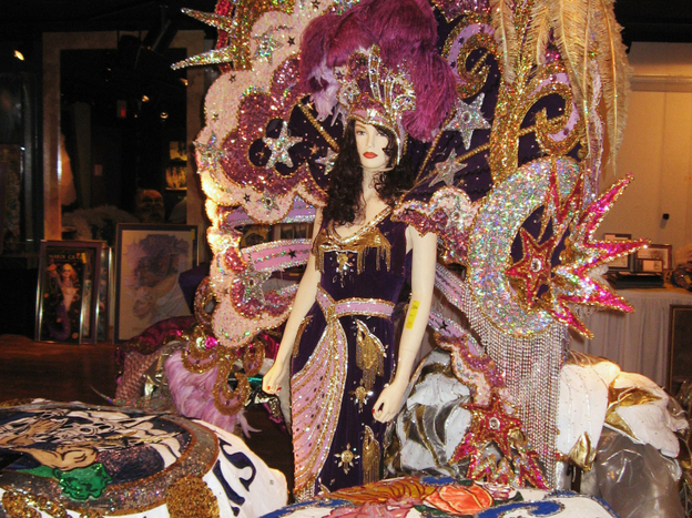 Elaborate costumes that are part of New Orleans' traditional Mardi Gras celebrations are up for auction.
