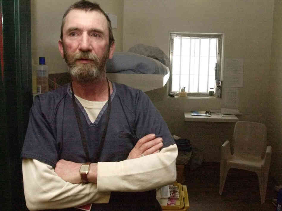George Ladabouche stands at the entrance to his cell at the state prison in Newport, Vt., March 5, 2003. George Ladabouche stands at the entrance to his cell at the state prison in Newport, Vt., March 5, 2003.