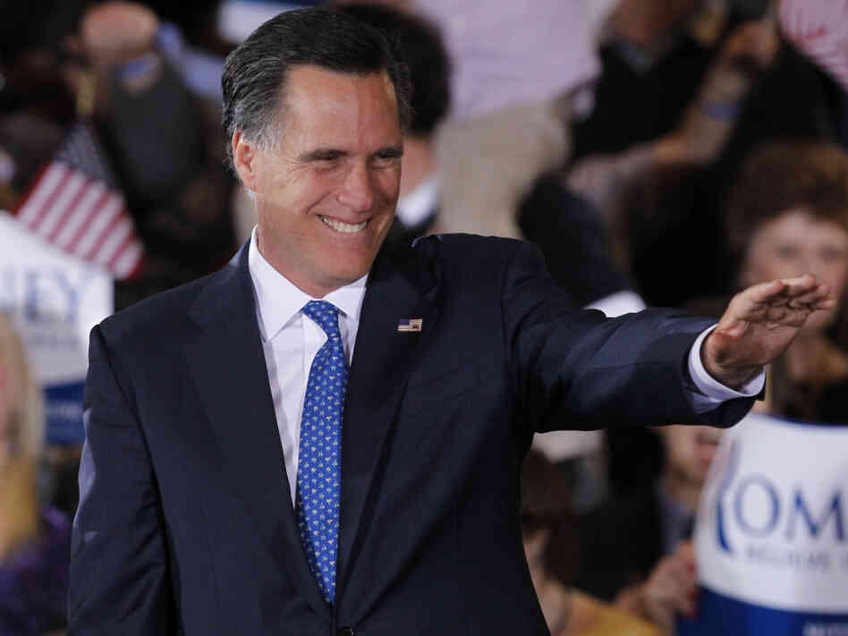 Former Massachusetts Gov. Mitt Romney addressed supporters at a Super Tuesday rally in Boston on Tuesday. His home state was one of the six he won Tuesday night. 