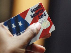 One USDA official credits the use of plastic benefit cards with helping to reduce federal food stamp fraud. But lawmakers say that isn't enough. One USDA official credits the use of plastic benefit cards with helping to reduce federal food stamp fraud. But lawmakers say that isn't enough.