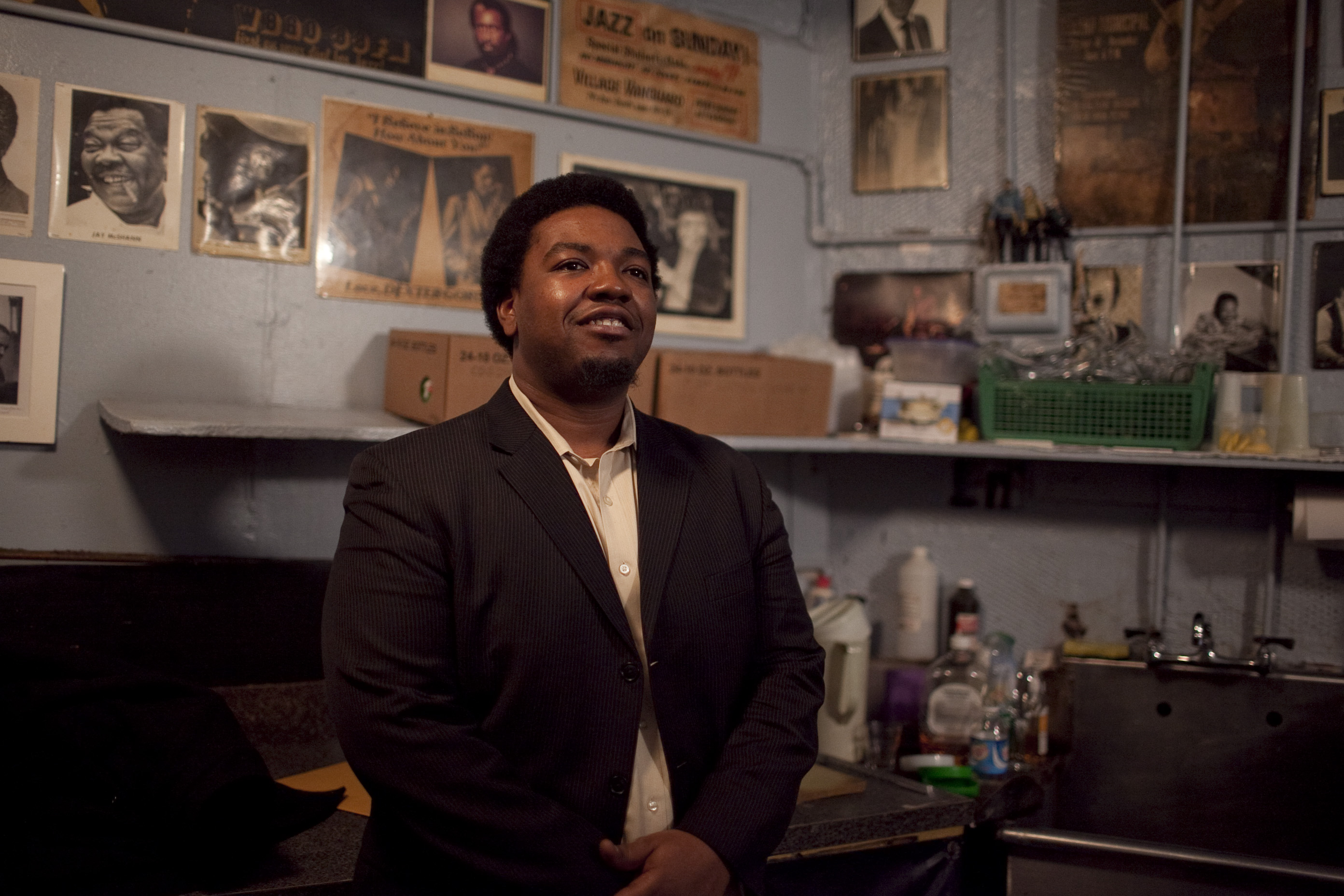 Dezron Douglas backstage.