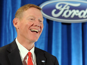 Journalist Bryce Hoffman describes Ford CEO Alan Mulally as an older version of Ron Howard's character from the sitcom Happy Days. Journalist Bryce Hoffman describes Ford CEO Alan Mulally as an older version of Ron Howard's character from the sitcom Happy Days.