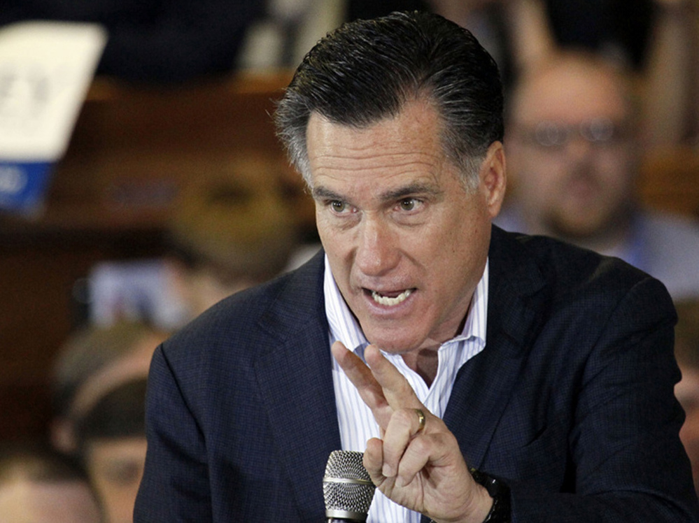 Former Massachusetts Gov. Mitt Romney speaks at the Mississippi Farmers Market in Jackson, Miss., on Friday. He had more than a couple of negative things to say about President Obama.