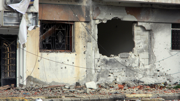 Feb. 11, 2012: some of the damage in the Baba Amr district of Homs, Syria. 