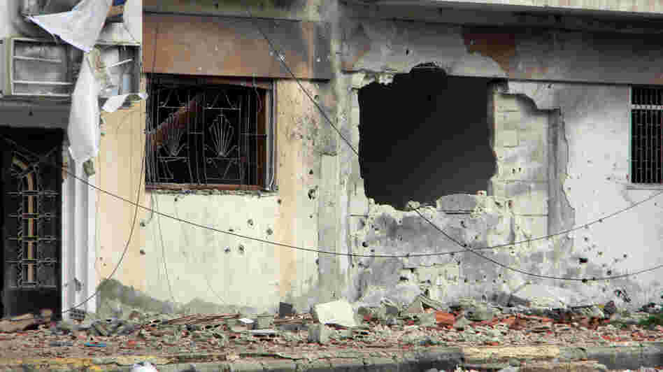 Feb. 11, 2012: some of the damage in the Baba Amr district of Homs, Syria. 