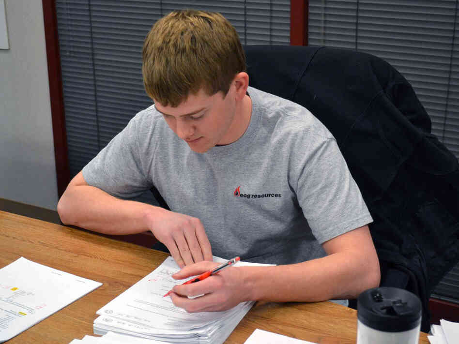 "I feel very lucky," says Colorado School of Mines student Chris Enger, who has a job as a petroleum engineer waiting on him in Texas.