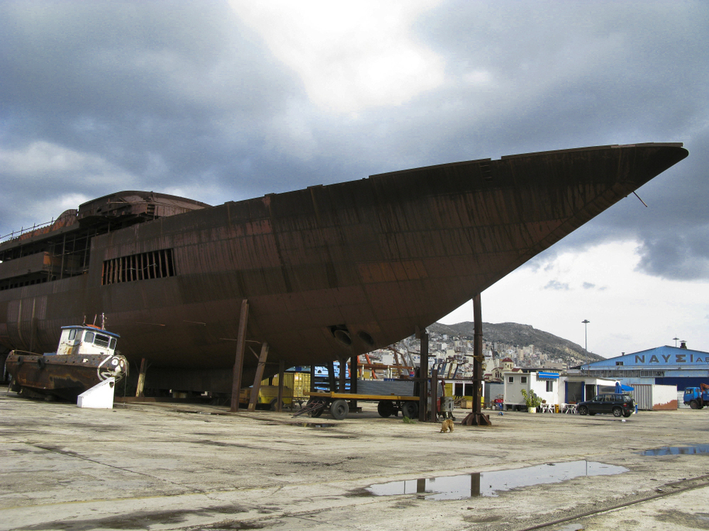Perama was once a prosperous town and a center for ship repair. But the industry moved to Turkey and China — taking the town's jobs with it. 