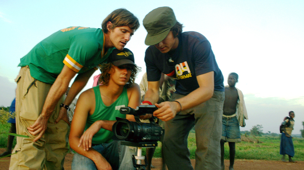 Invisible Children, the group that released the Joseph Kony video that went viral this week, has been making films about Kony for years and targeting young people as the main audience. Here, the group's co-founders, Jason Russell (left), Bobby Bailey (center) and Laren Poole, record footage in Africa in 2007.