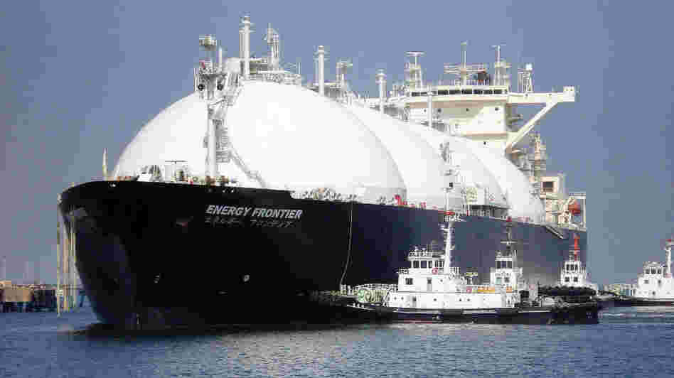 A liquefied natural gas tanker arrives at a gas storage station east of Tokyo on April 6, 2009. The shuttering of Japan's nuclear power plants has driven an increased reliance on natural gas and other fossil fuels. A liquefied natural gas tanker arrives at a gas storage station east of Tokyo on April 6, 2009. The shuttering of Japan's nuclear power plants has driven an increased reliance on natural gas and other fossil fuels.