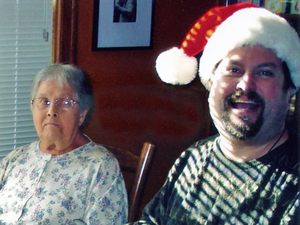 After William Johnson was laid off from his graphic design job in 2007, he was forced to move in with his parents in Racine, Wis. He became the primary caregiver for his mother, Dolores, who passed away in August. After William Johnson was laid off from his graphic design job in 2007, he was forced to move in with his parents in Racine, Wis. He became the primary caregiver for his mother, Dolores, who passed away in August.