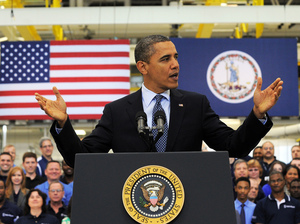 President Obama speaks after touring Rolls-Royce Crosspointe engineering plant in Virginia on Friday. Obama declared America President Obama speaks after touring Rolls-Royce Crosspointe engineering plant in Virginia on Friday. Obama declared America