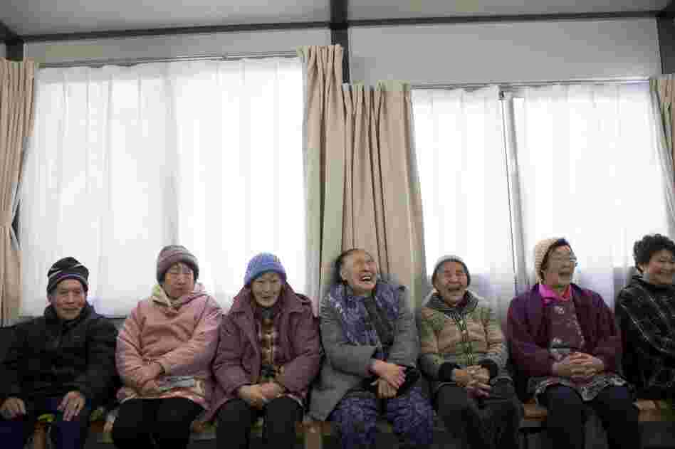 The temporary housing site includes a community center.