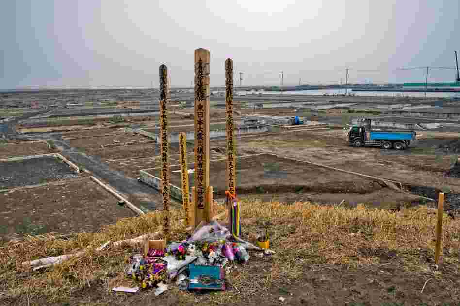 A memorial for those killed by the tsunami in Yuriage.