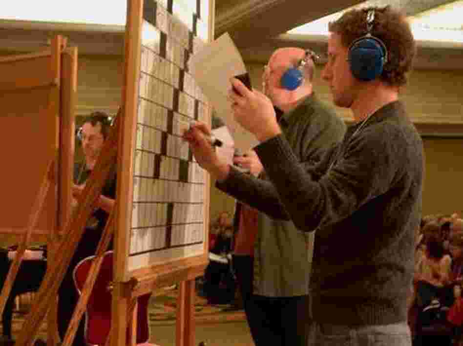 Challengers work to solve puzzles in the 2011 American Crossword Puzzle tournament. This year, a computer program named "Dr. Fill" will be allowed to unofficially compete. Challengers work to solve puzzles in the 2011 American Crossword Puzzle tournament. This year, a computer program named "Dr. Fill" will be allowed to unofficially compete.