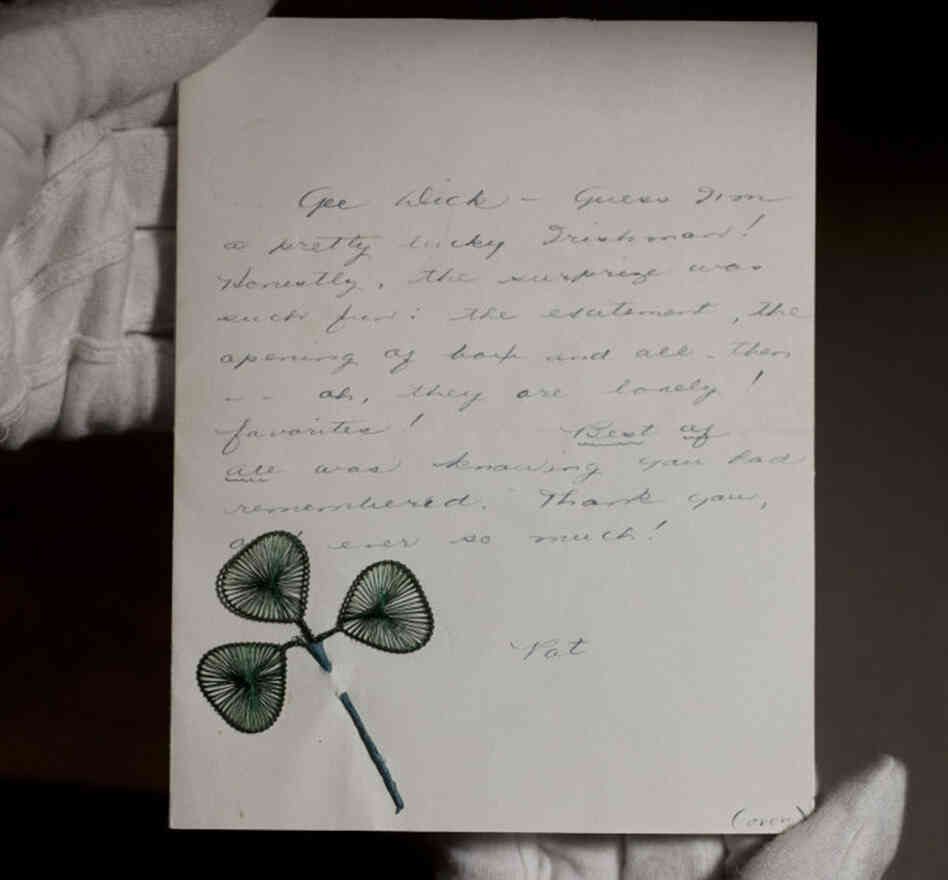 A love letter exchanged between Richard Nixon and his wife, Pat, in the early years of their romance and long before he became president. A love letter exchanged between Richard Nixon and his wife, Pat, in the early years of their romance and long before he became president.