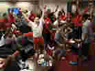 The University of Alabama's players celebrate their No. 8 seeding in the NCAA Men's Basketball Tournament while watching Sunday's selection show in Tuscaloosa. The Crimson Tide, a veteran bunch, will play the upstart mid-major Creighton on Friday. The University of Alabama's players celebrate their No. 8 seeding in the NCAA Men's Basketball Tournament while watching Sunday's selection show in Tuscaloosa. The Crimson Tide, a veteran bunch, will play the upstart mid-major Creighton on Friday.