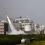 The Israeli military says its Iron Dome system has been extremely effective against Palestinian rockets coming out of the Gaza Strip. Here, an Israeli missile is launched Monday near the city of Ashdod in response to a Palestinian rocket.
