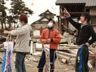High-school student Kento Ito (right) and friends prepare for a Children's Day ceremony honoring Kento's little brother, Ritsu-kun, and others who perished in the Tohoku earthquake and tsunami of March 2011. High-school student Kento Ito (right) and friends prepare for a Children's Day ceremony honoring Kento's little brother, Ritsu-kun, and others who perished in the Tohoku earthquake and tsunami of March 2011.