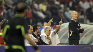 As an American coaching a foreign team, the language barrier is one of the challenges Bob Bradley faces. He relies on Arabic-speaking assistants to translate for his players, most of whom don't speak English.