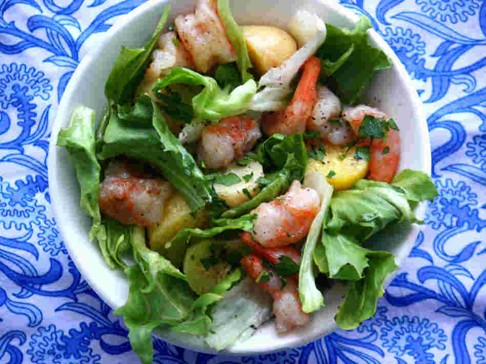  Sauteed Shrimp, Potato And Escarole Salad 