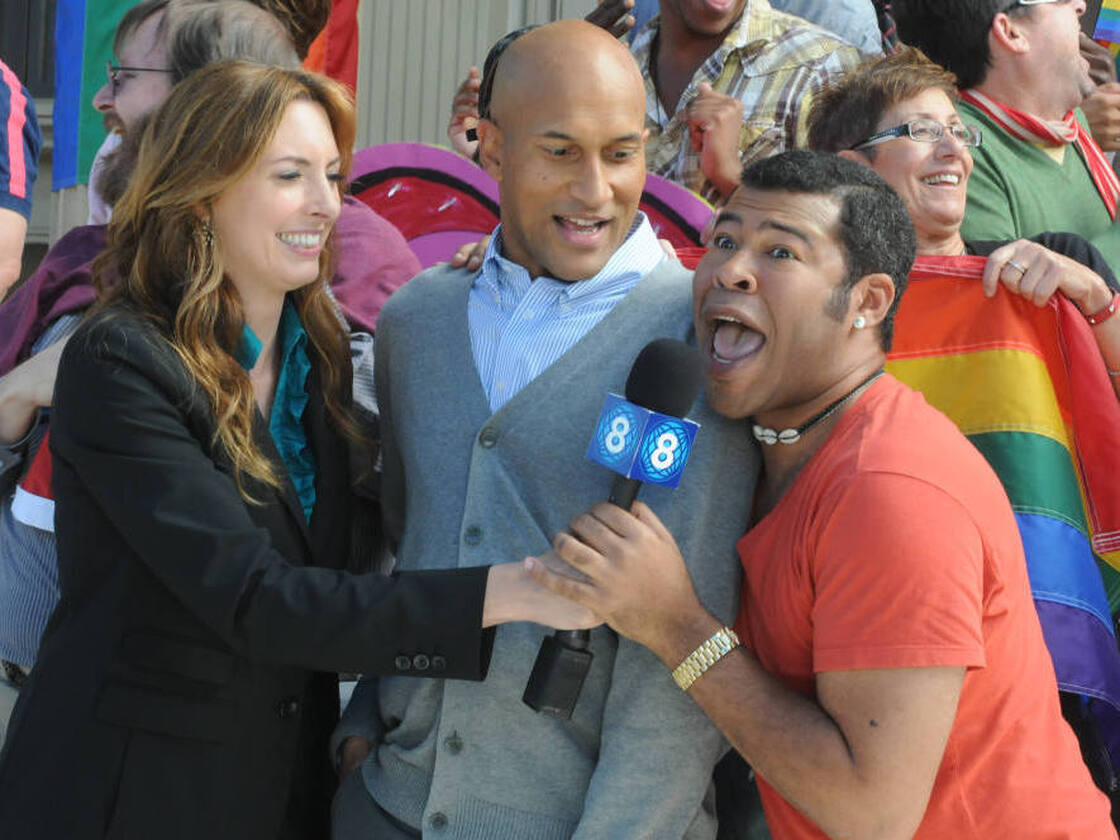Erin Gibson, Keegan-Michael Key and Jordan Peel in a skit from Key & Peele.